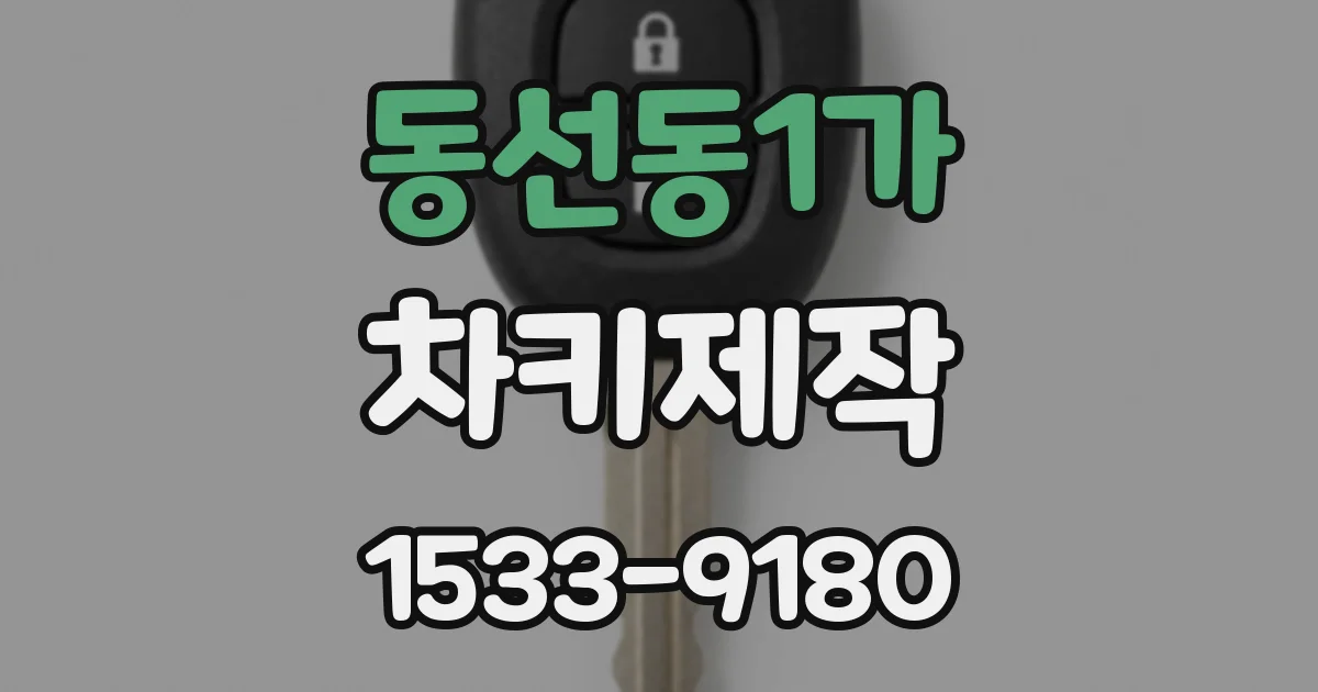 동선동1가 차키제작