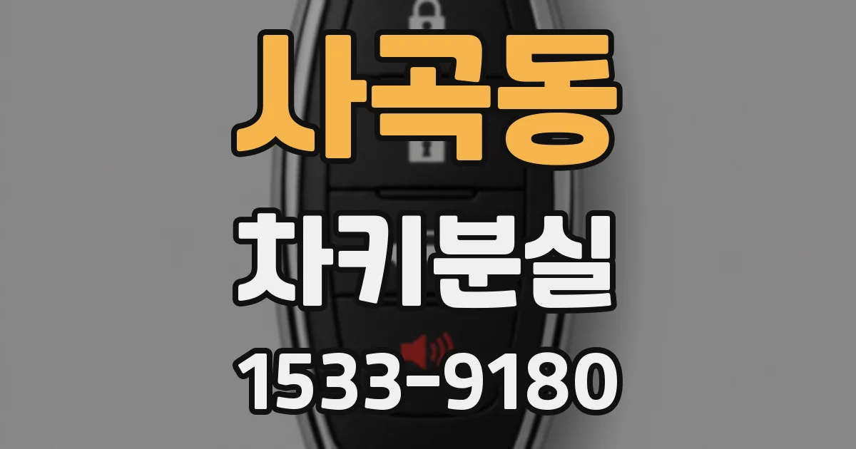 사곡동 차키분실