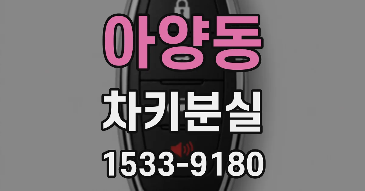 아양동 차키분실