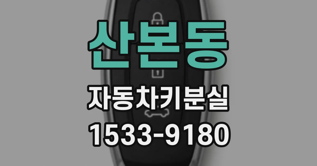 산본동 자동차키분실