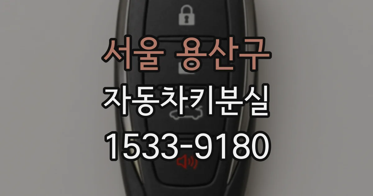 서울 용산구 자동차키분실