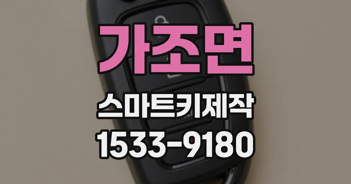 가조면 스마트키제작