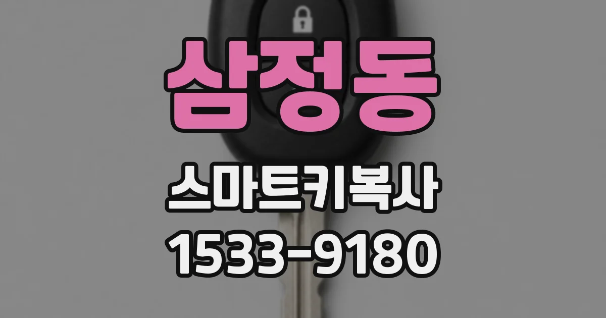 삼정동 스마트키복사