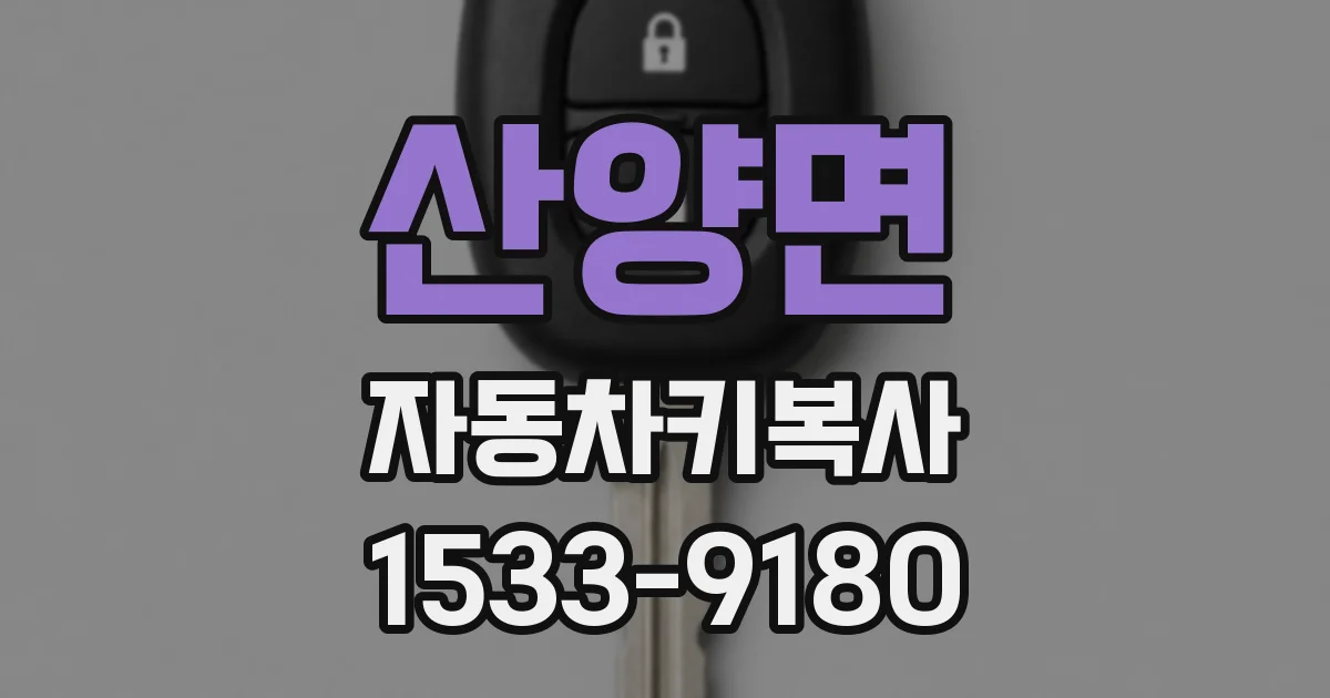산양면 자동차키복사