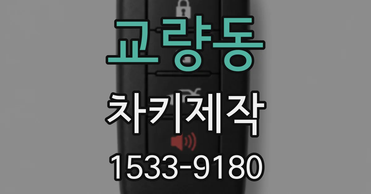 교량동 차키제작