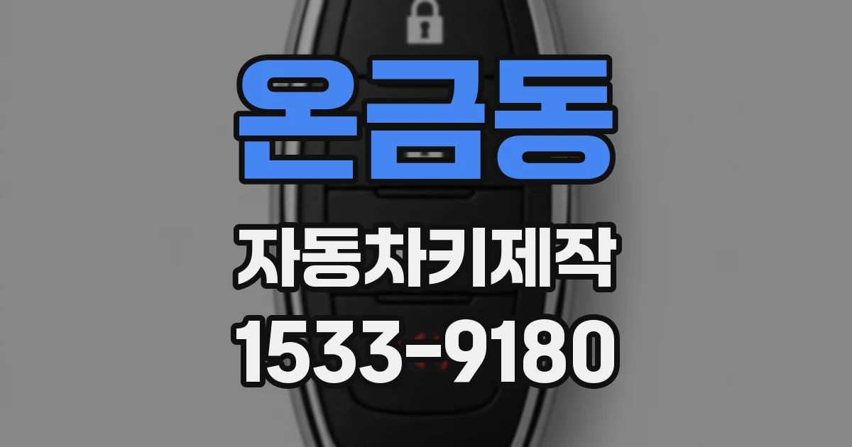 온금동 자동차키제작