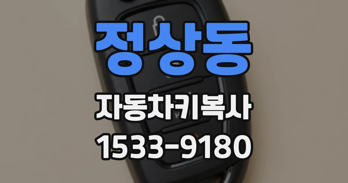 정상동 자동차키복사