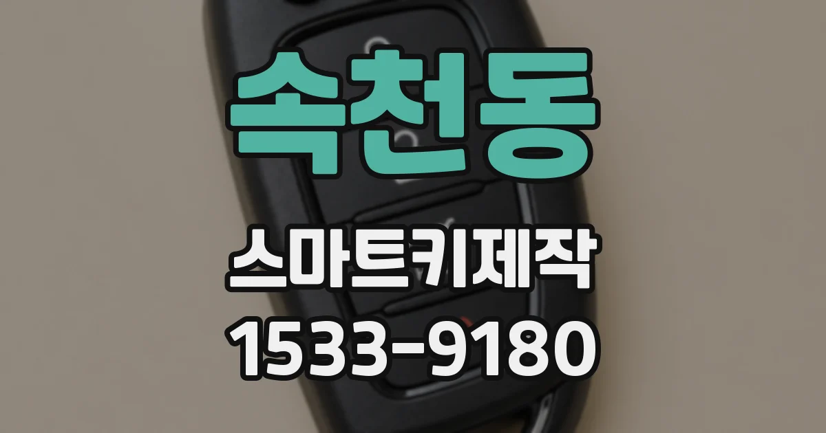 속천동 스마트키제작