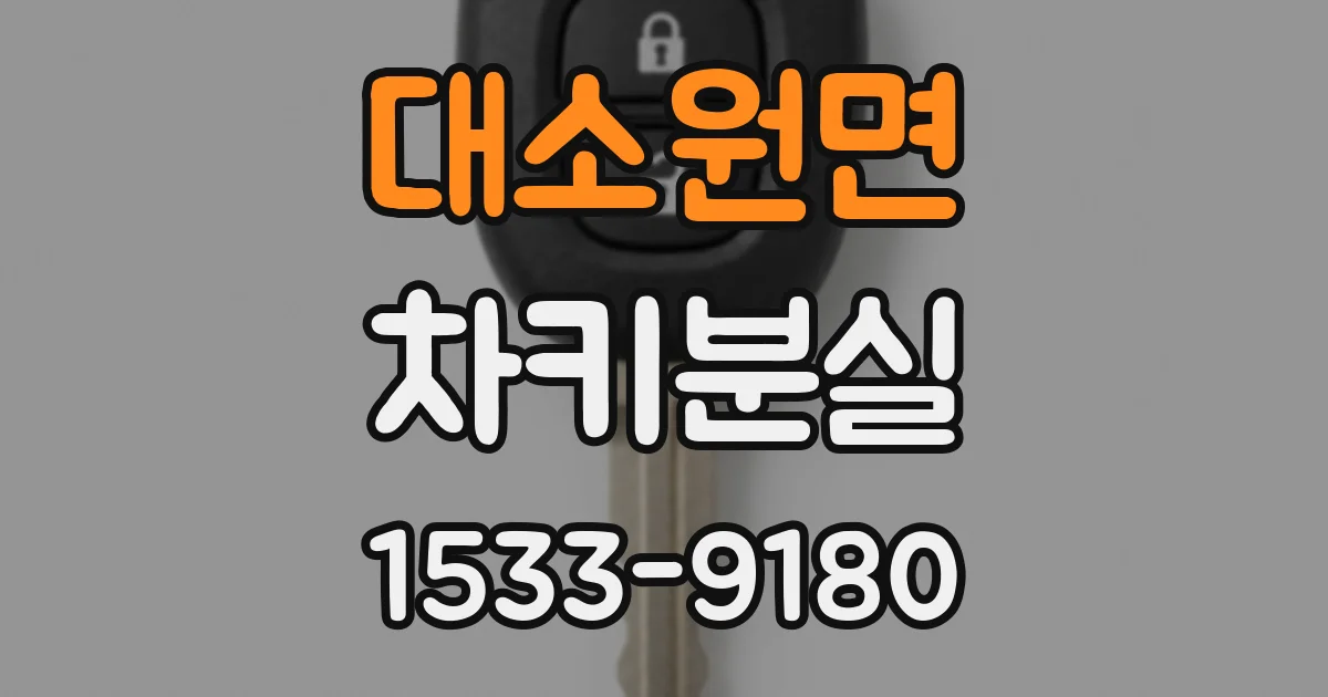 대소원면 차키분실