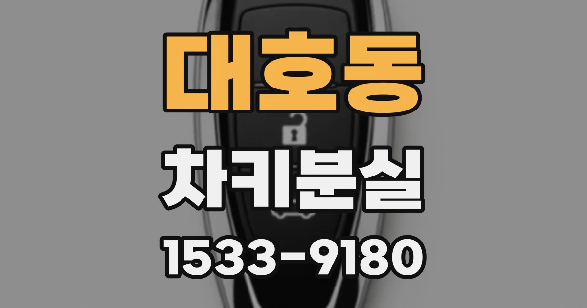 대호동 차키분실
