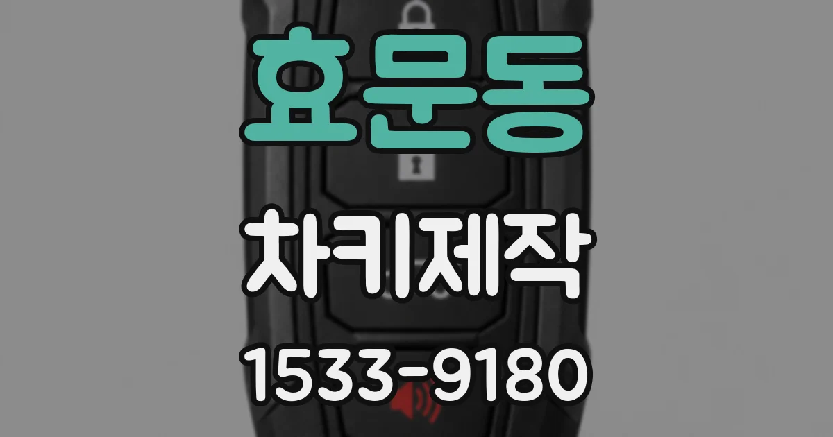 효문동 차키제작