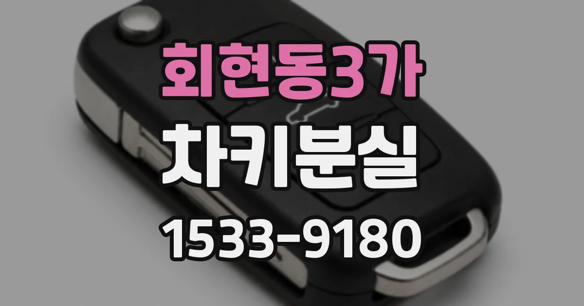 회현동3가 차키분실
