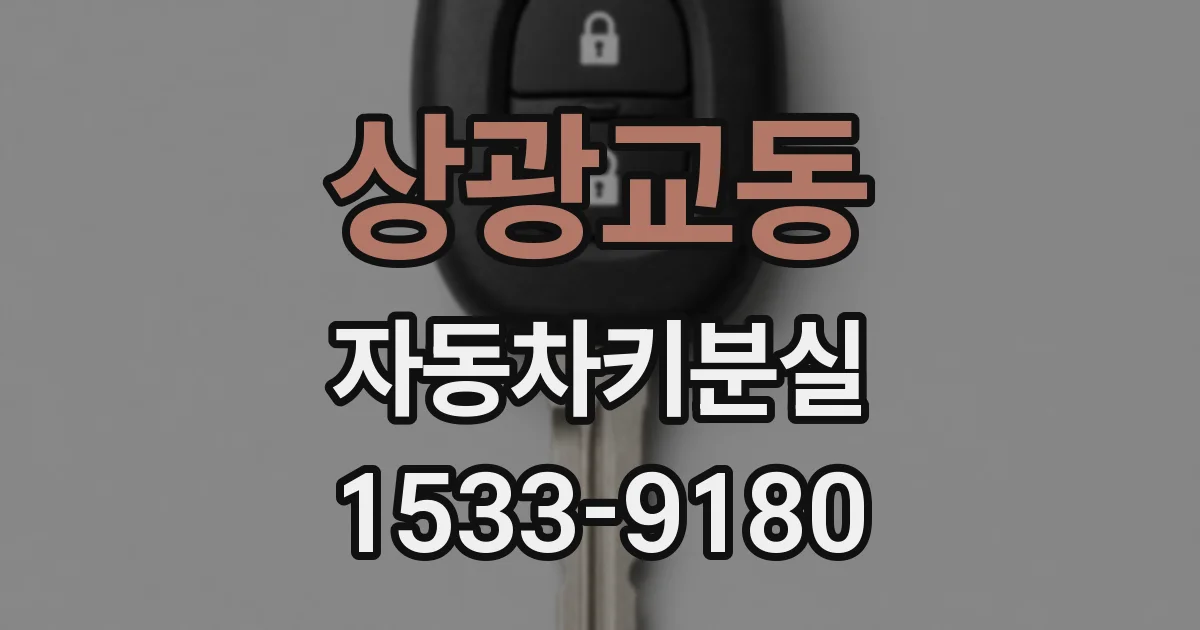 상광교동 자동차키분실