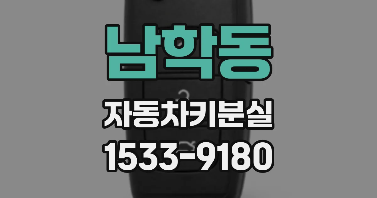 남학동 자동차키분실