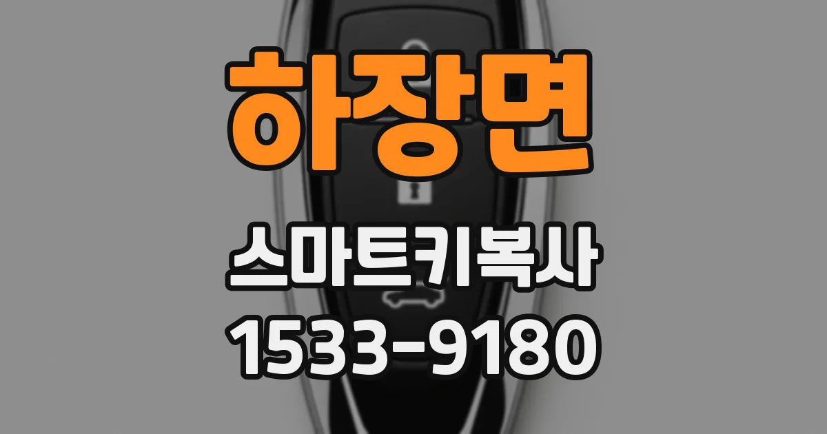 하장면 스마트키복사