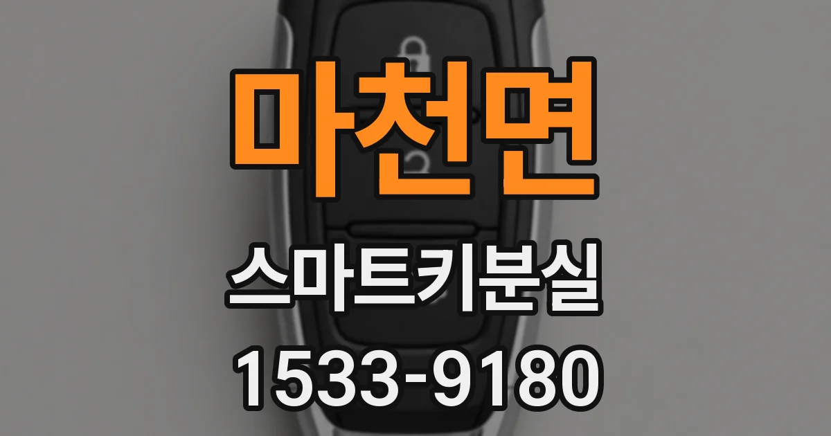 마천면 스마트키분실