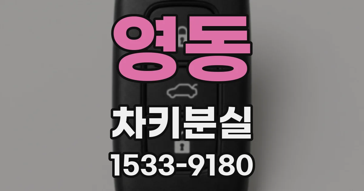 영동 차키분실