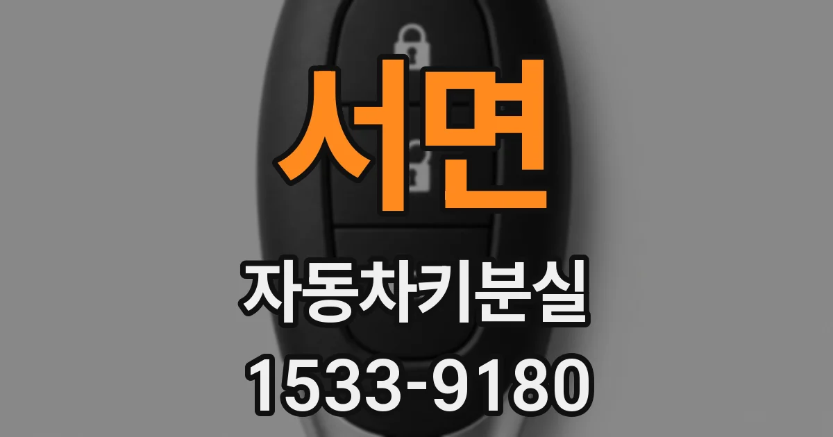 서면 자동차키분실