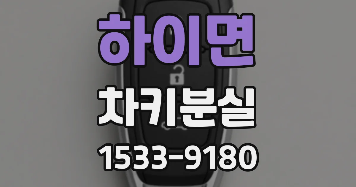 하이면 차키분실