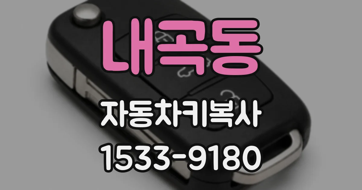 내곡동 자동차키복사