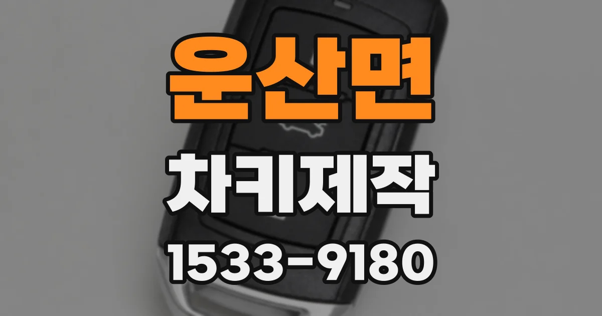 운산면 차키제작