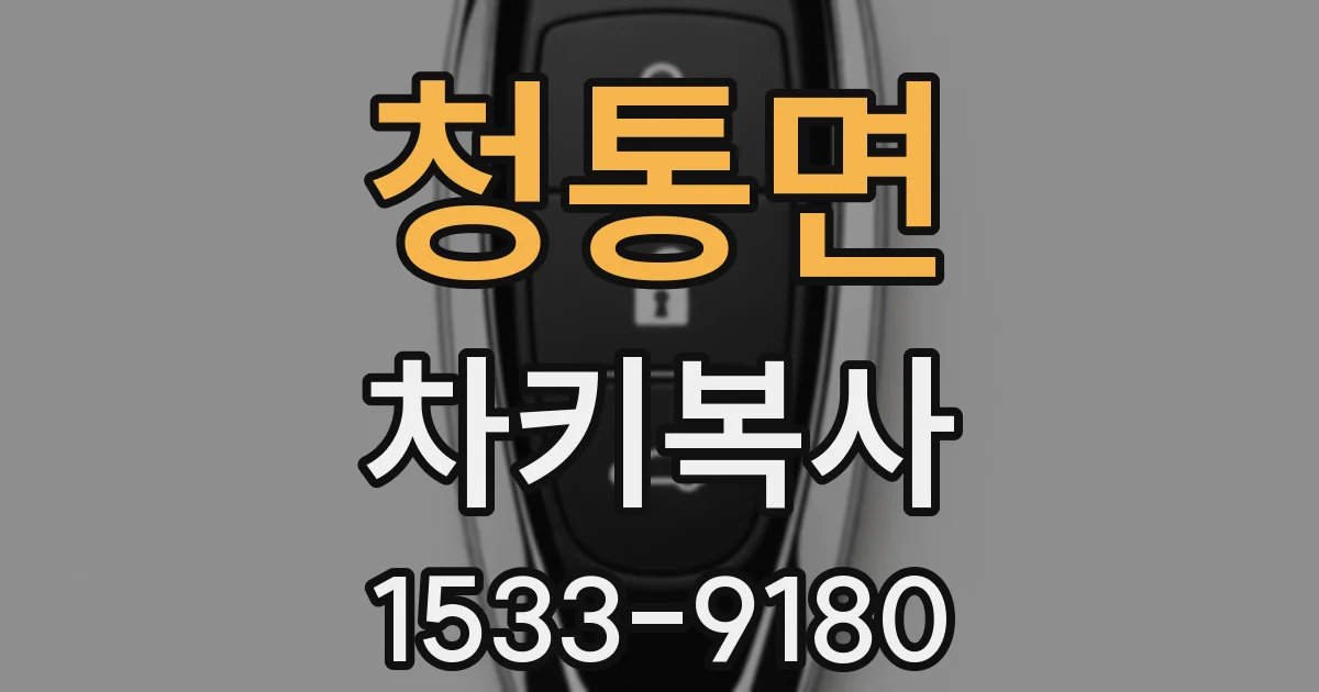 청통면 차키복사