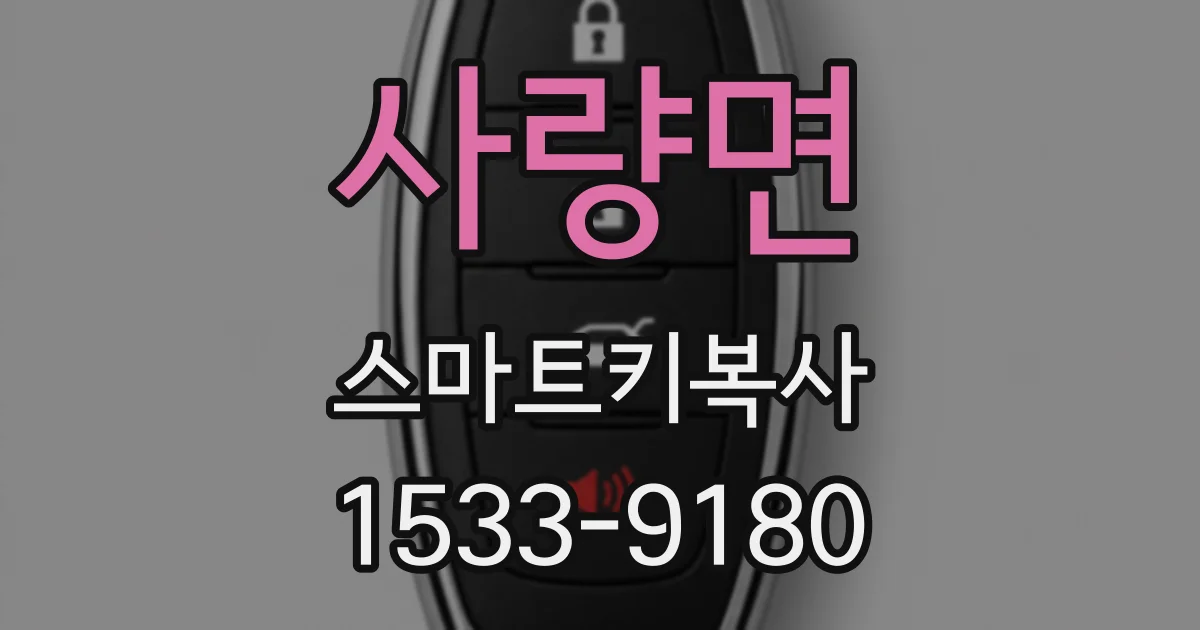 사량면 스마트키복사