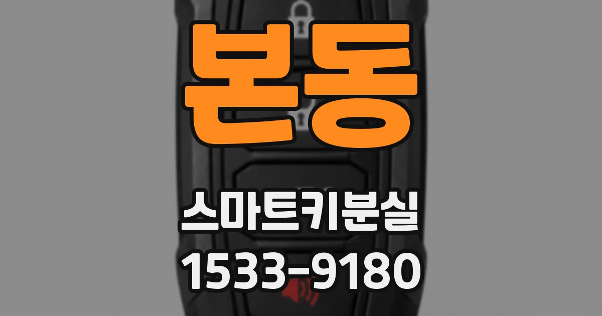 본동 스마트키분실