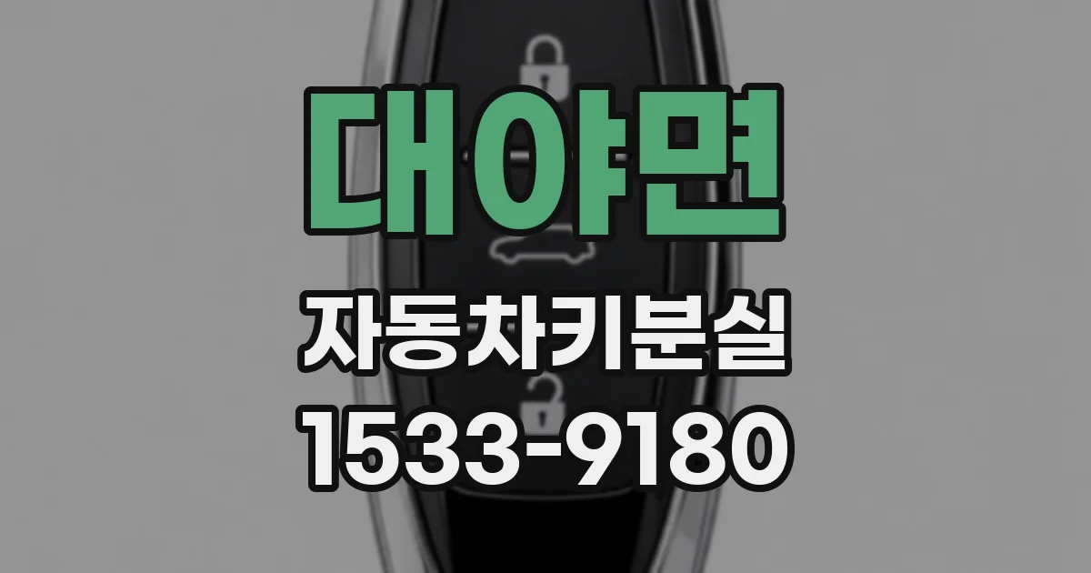 대야면 자동차키분실