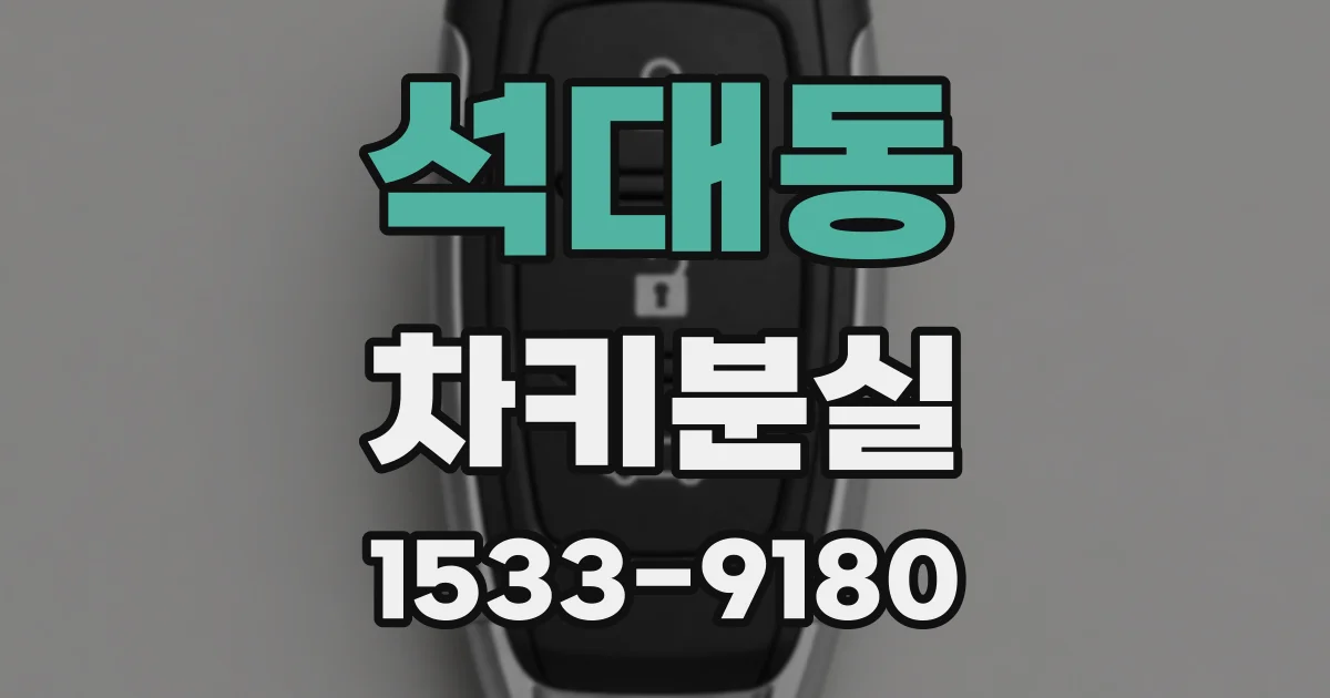 석대동 차키분실