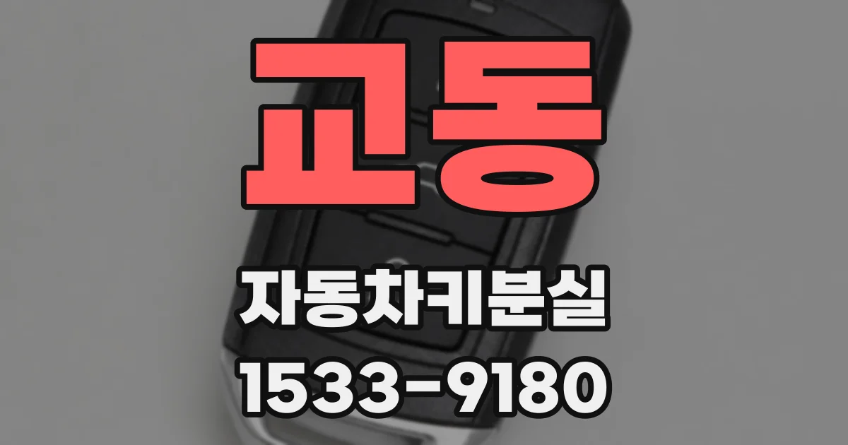 교동 자동차키분실