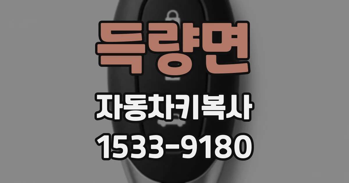 득량면 자동차키복사