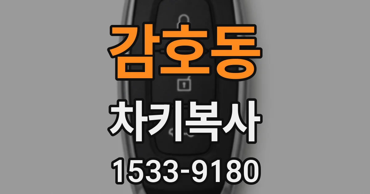 감호동 차키복사