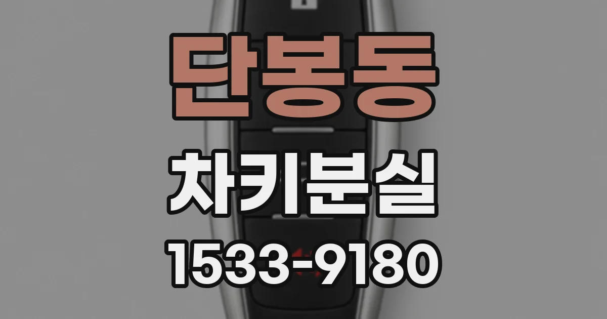 단봉동 차키분실