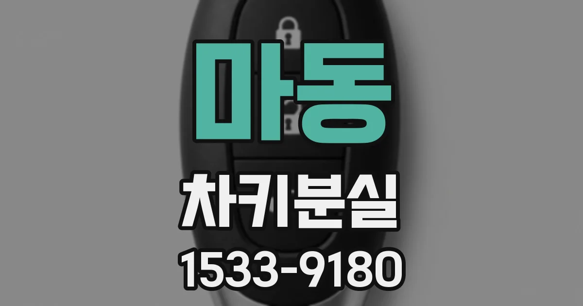 마동 차키분실