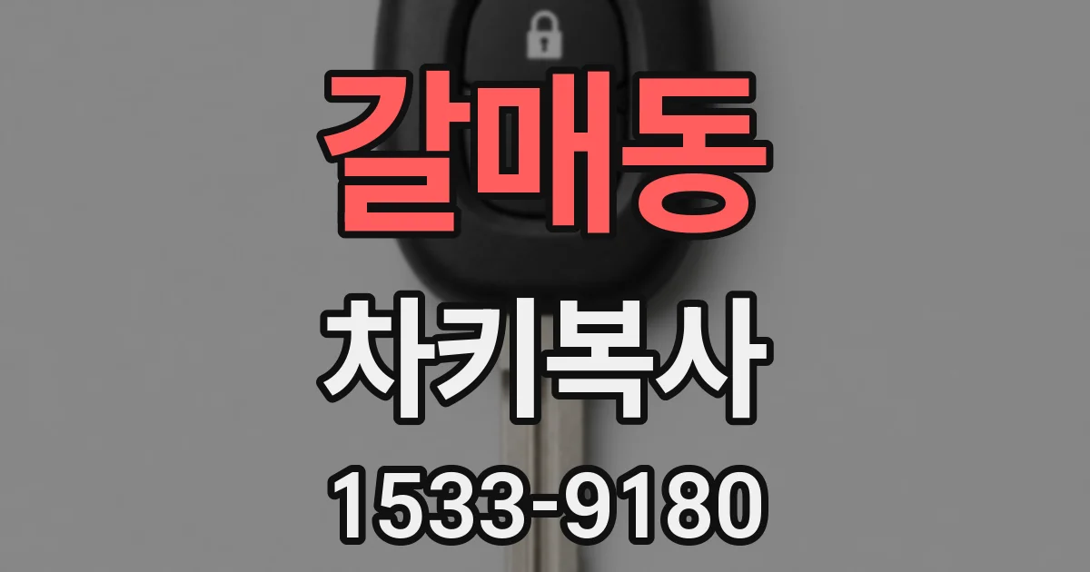 갈매동 차키복사