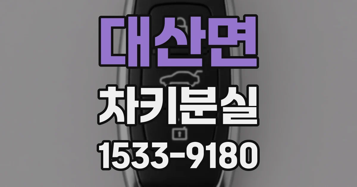 대산면 차키분실