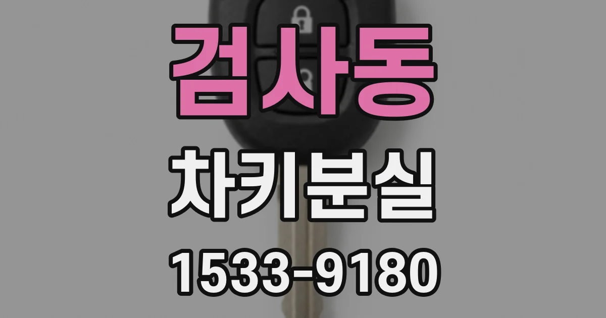 검사동 차키분실