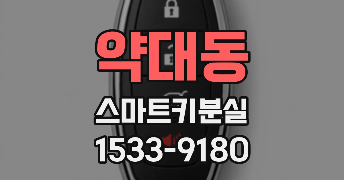 약대동 스마트키분실