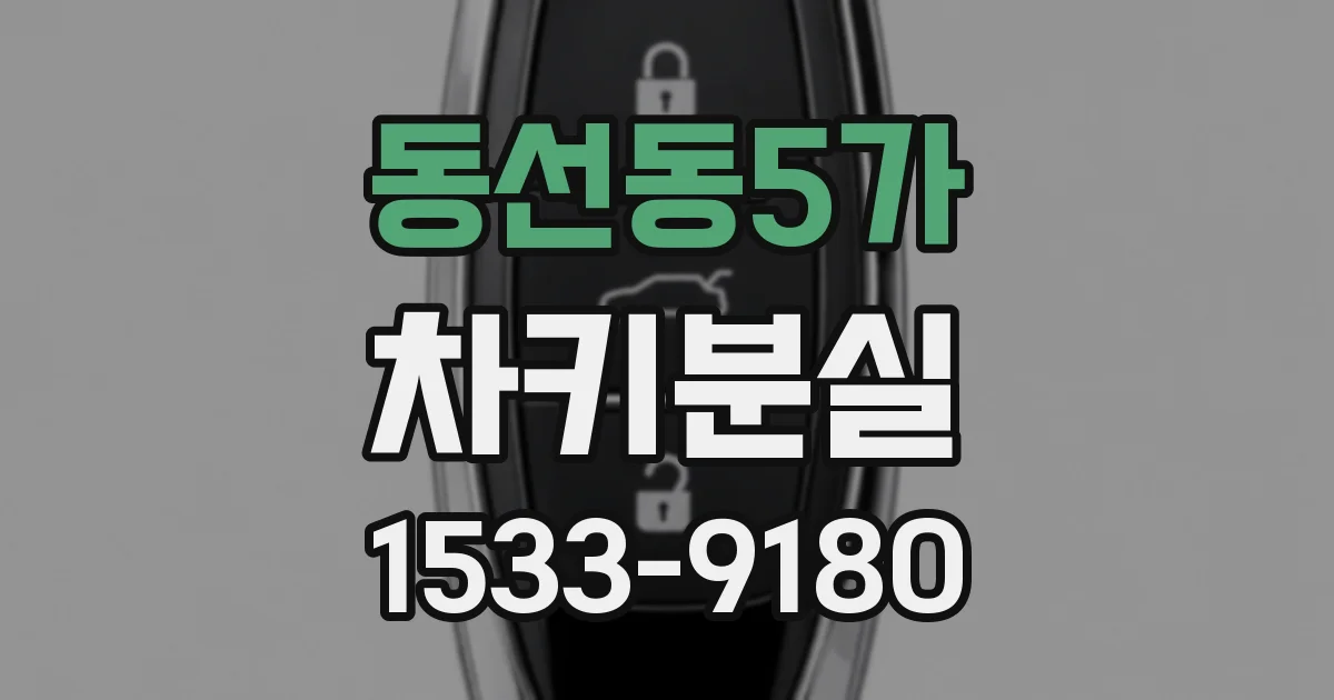 동선동5가 차키분실