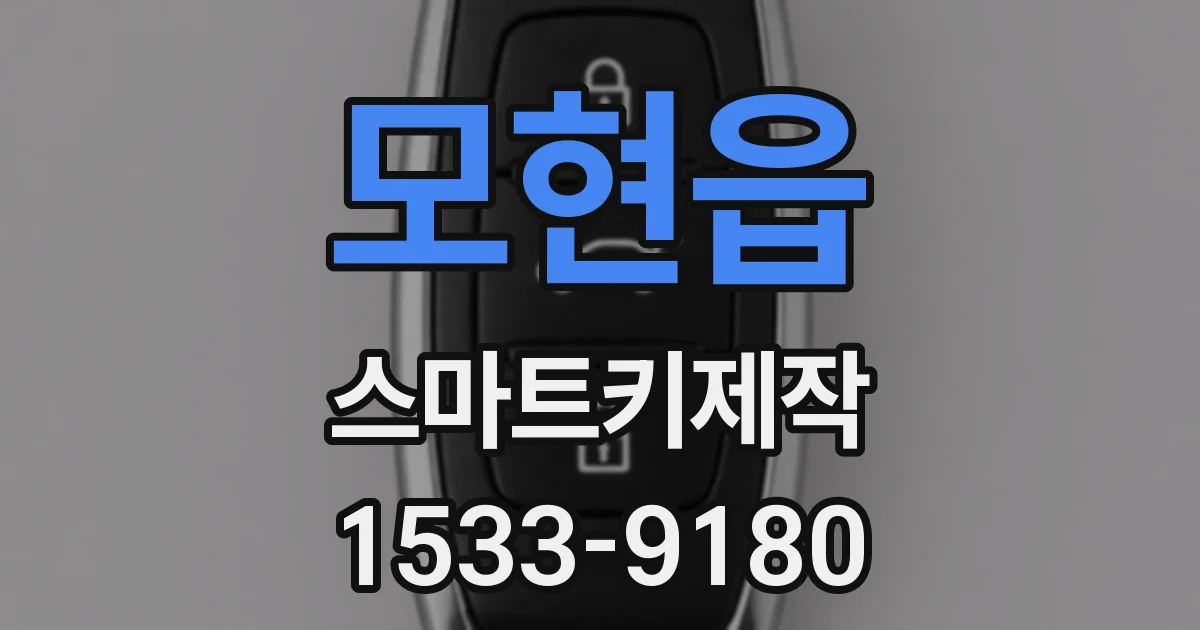 모현읍 스마트키제작
