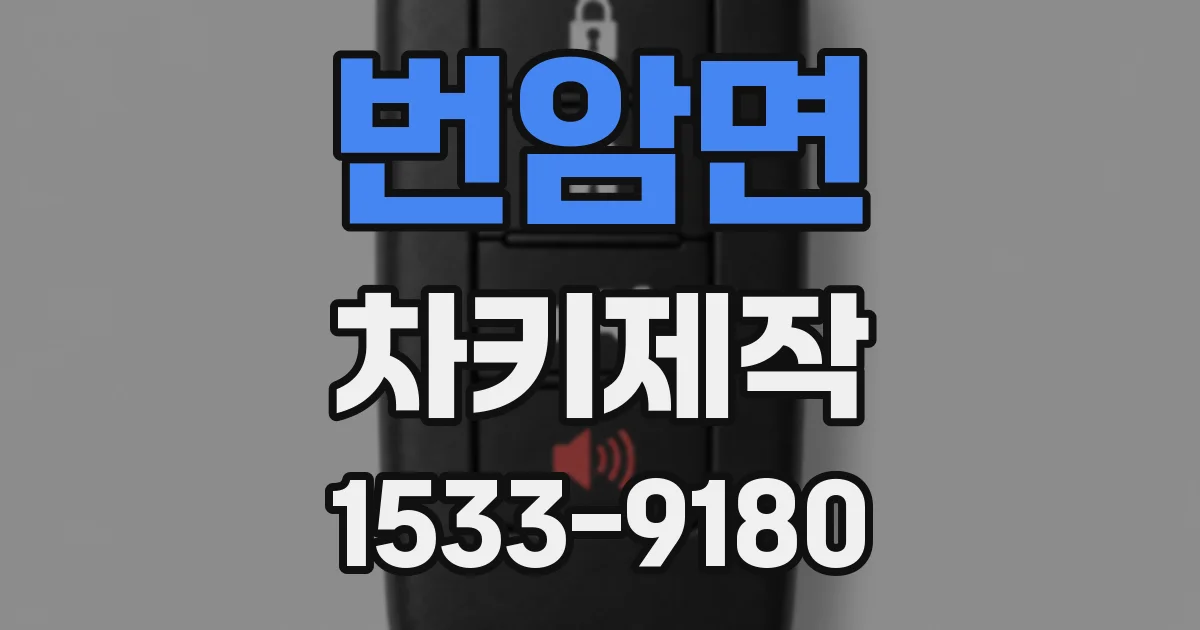 번암면 차키제작