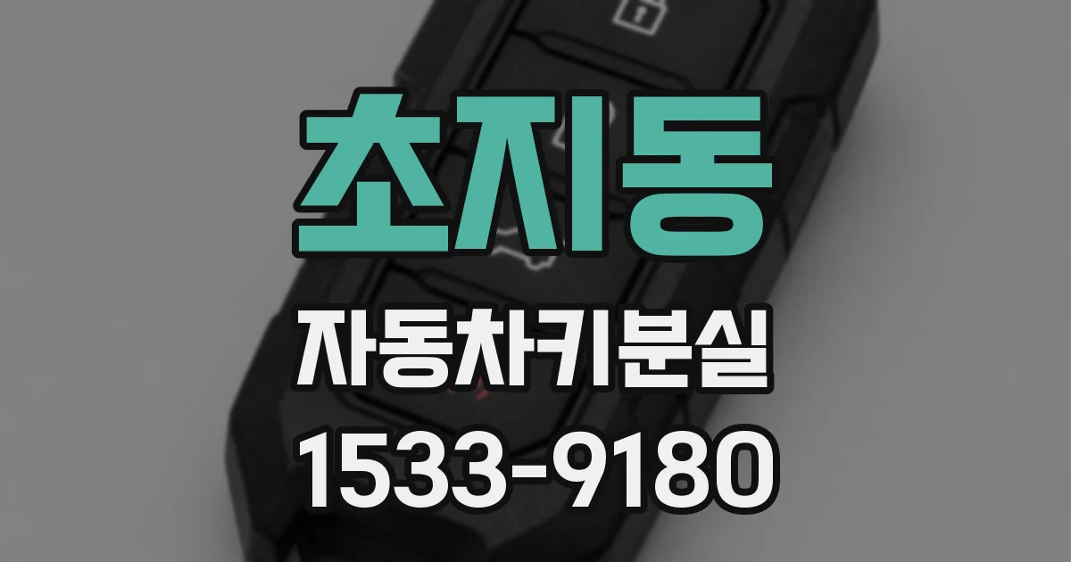 초지동 자동차키분실