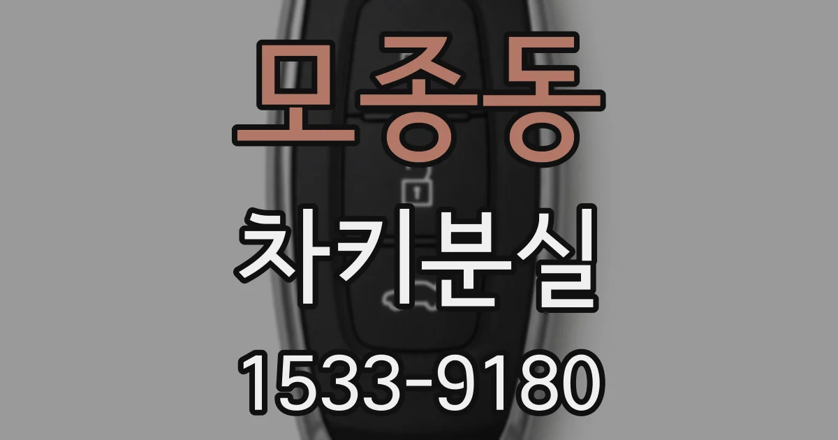 모종동 차키분실