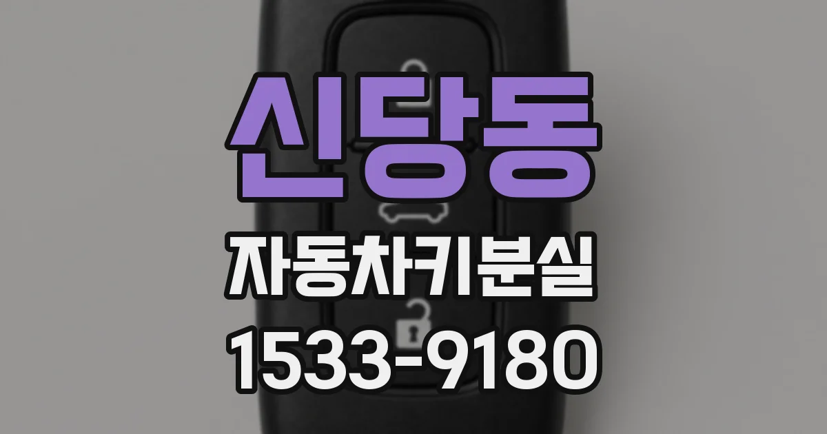 신당동 자동차키분실