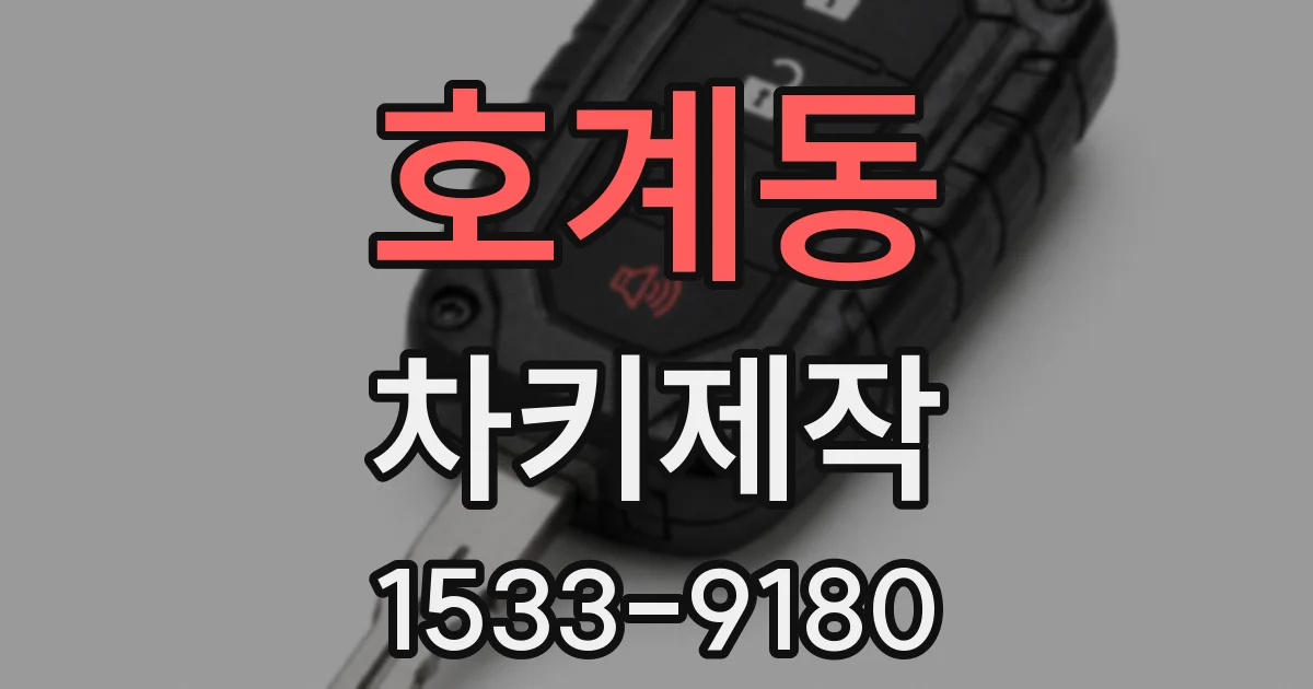 호계동 차키제작