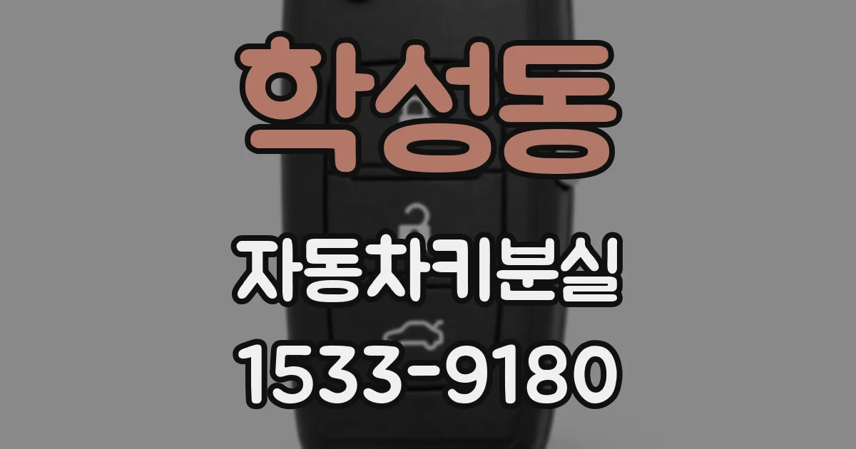 학성동 자동차키분실