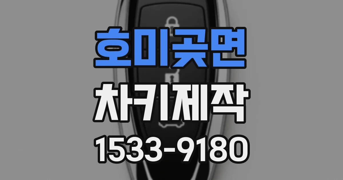 호미곶면 차키제작