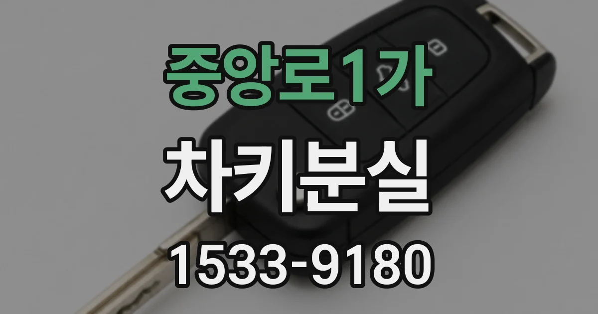 중앙로1가 차키분실