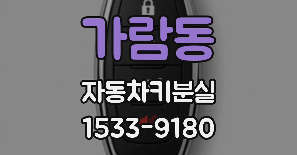 가람동 자동차키분실